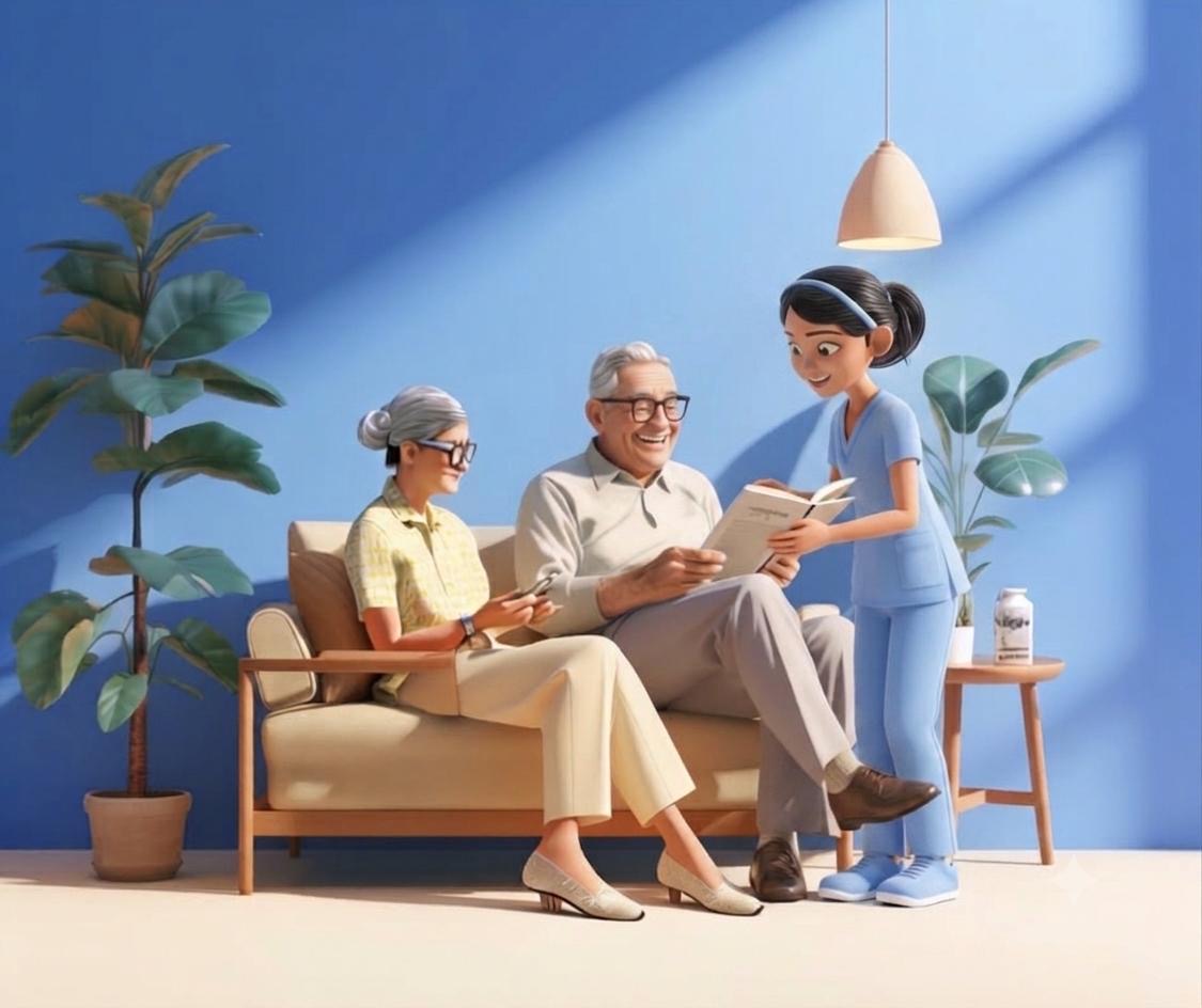 Care Ambassador with an elderly couple